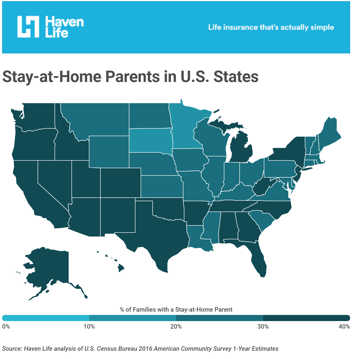 The 10 cities with the most (and least) stayathome parents