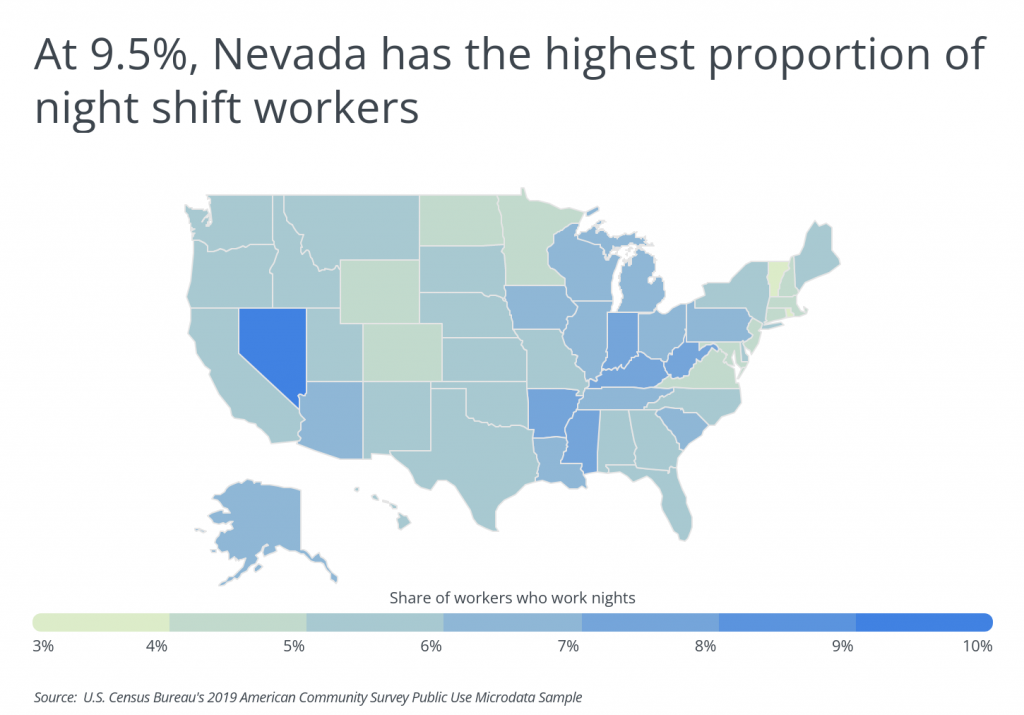 Cities With the Most Night Shift Workers
